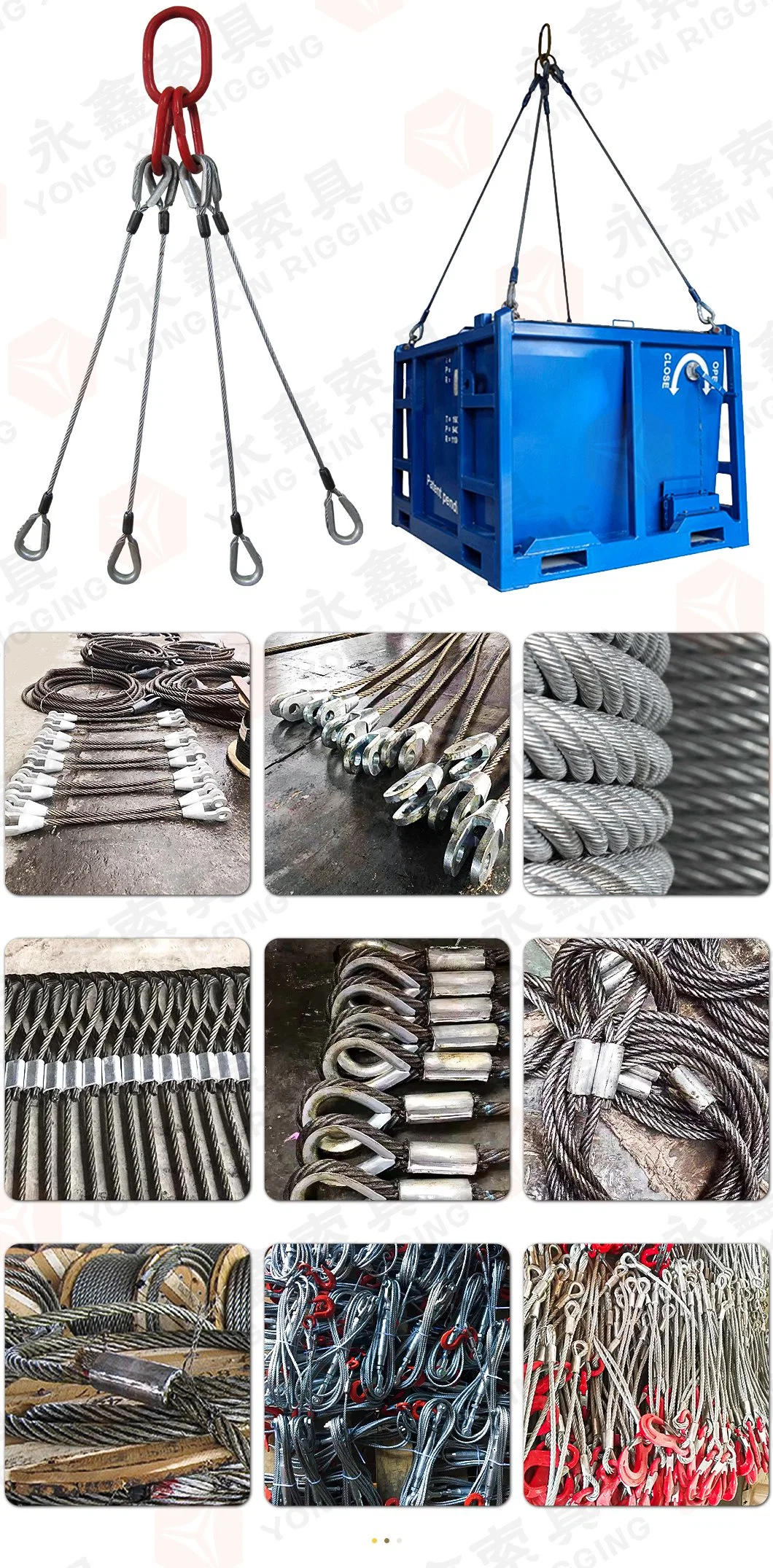 Steel Wire Rope Cable/ Sling for Lifting with Eye Loop Both End