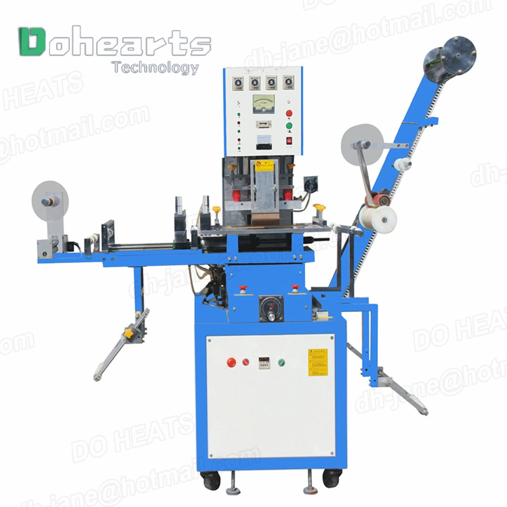 High Frequency 3D Embossing Machine for Woven Tape, Narrow Fabric, Elastic Webbing Embossed Logo