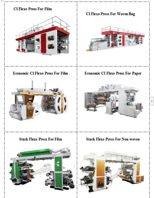 Best Sale Stack Flexographic Printing Press for Supermarket/T-Shirt/Shopping Bag/ Plastic Bag