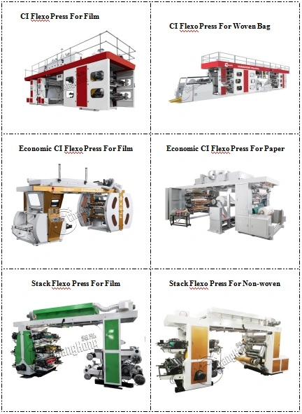 New High Speed /Hot Sale/Good Quality 4 Colors Stack Type Flexo/Flexographic Printing Press for Film (Changhong)